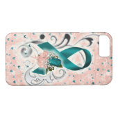 Lichtend geval van een ovariumkanker-bewustmakings Case-Mate iPhone case (Achterkant (Horizontaal))