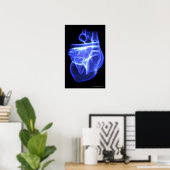 Lichtend uitzicht van het menselijk hart poster (Thuiskantoor)