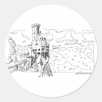 Lichtenstein Castle Ronde Sticker