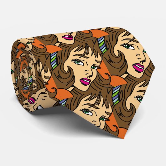 lichtenstein pop stropdas (Opgerold)