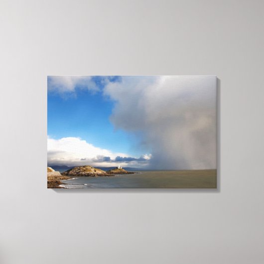 Lichter en naderend storm canvas afdruk (Voorkant)