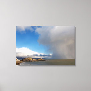 Lichter en naderend storm canvas afdruk