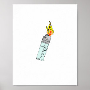Lichter en vlam ontwerp poster