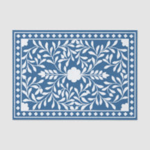 Lichtere Blauwe Traditionele Been Intarsia Decoupa