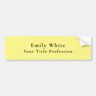Lichtgeel Elegant Professioneel Modern Bumpersticker
