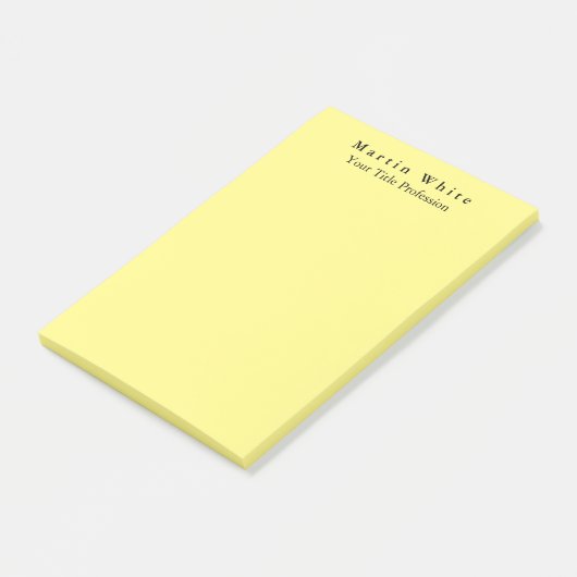Lichtgeel Elegant Professioneel Modern Post-it® Notes (Schuin)