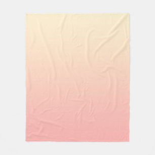 Lichtgeel en roze verloop fleece deken