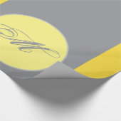 Lichtgeel en zachte grijze Customize-mokverpakking Cadeaupapier (Hoek)