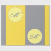 Lichtgeel en zachte grijze Customize-mokverpakking Cadeaupapier (Vlak)