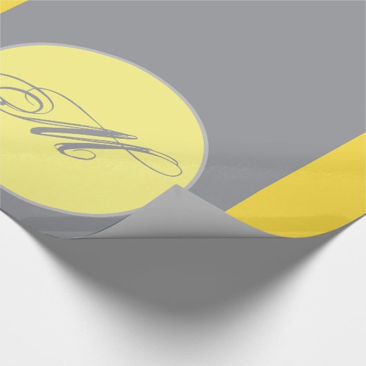 Lichtgeel en zachtgrijs aanpassen mok verpakking cadeaupapier (Hoek)