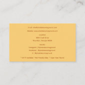 Lichtgele bos camping visitekaartje (Achterkant)