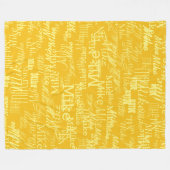 Lichtgele Naam Gestempeld allover Geel Fleece Deken (Voorkant (Horizontaal))