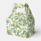 Lichtgele pasteitjes en Roos (Floral Wedding) Bedankdoosjes (Achterkant)