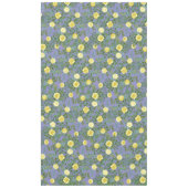 Lichtgele periwinkle Blue Roos Floral Wedding Tafelkleed (Voorkant)