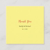 Lichtgele Plain Elegant Professioneel Dank u Informatiekaartje (Voorkant)