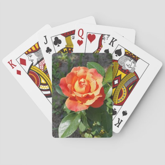 lichtgele roos pokerkaarten (Achterkant)