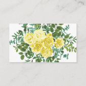 Lichtgele roze lenteverbinding informatiekaartje (Achterkant)