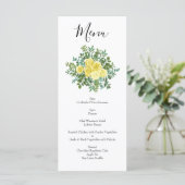 Lichtgele roze lenteverbinding menu (Staand voorkant)