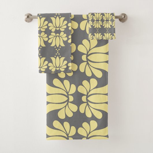 Lichtgele tegels bad handdoek (Insitu)