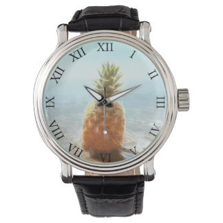 Lichtgevend anananasstrand horloge