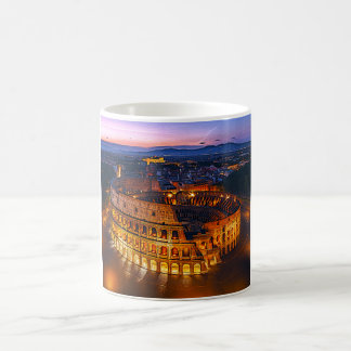 Lichtgevend Romeins Colosseum Nachtlandschap Koffiemok
