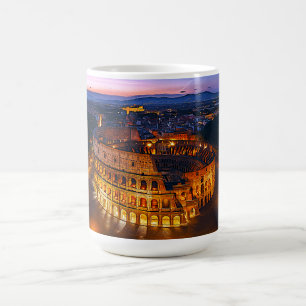 Lichtgevend Romeins Colosseum Nachtlandschap Koffiemok
