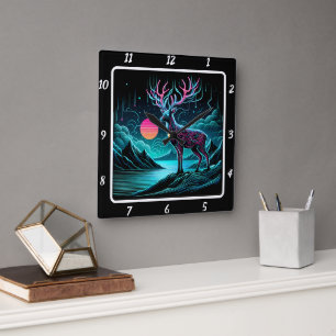 lichtgevend schemerhert vierkante klok