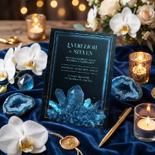 Lichtgevend Turquoise Middernacht Kwartz Frame Tro Kaart