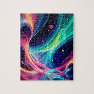 Lichtgevende Abstracte wervelingen - Levendige Kos Legpuzzel