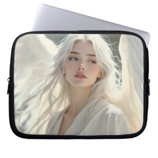 Lichtgevende Beschermer - Engel van Zilveren Dager Laptop Sleeve
