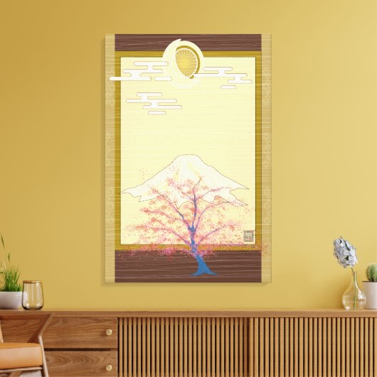 Lichtgevende Bomen Canvas Afdruk (Insitu (Woonkamer))