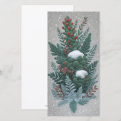 Lichtgevende botanische aankondigingskaart | vakan aankondiging (Voorkant / Achterkant)