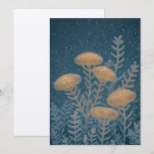 lichtgevende botanische uitnodiging | feestdagenka (Voorkant / Achterkant)