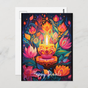 Lichtgevende Diwali Splendor Briefkaart