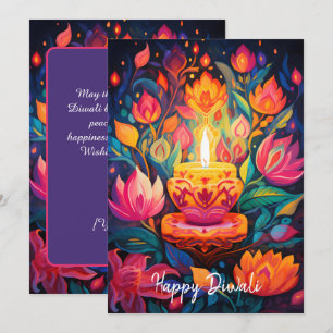 Lichtgevende Diwali Splendor kaart