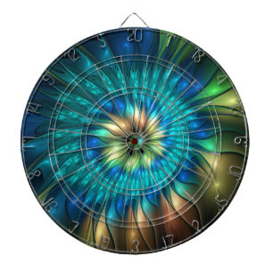 Lichtgevende Fantasie Bloem, Kleurrijke Abstracte Dartbord
