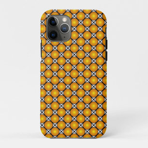 Lichtgevende gouden stippen zwart wit rasterpatroo iPhone 11 pro hoesje