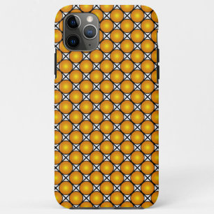 Lichtgevende gouden stippen zwart-wit rasterpatroo iPhone 11 pro max hoesje