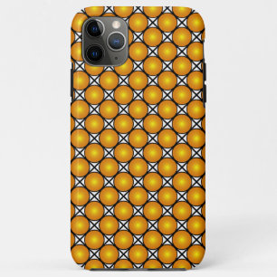 Lichtgevende gouden stippen zwart wit rasterpatroo iPhone 11 pro max hoesje