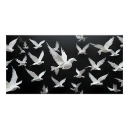 Lichtgevende kudde in donkere leegte perfect poster