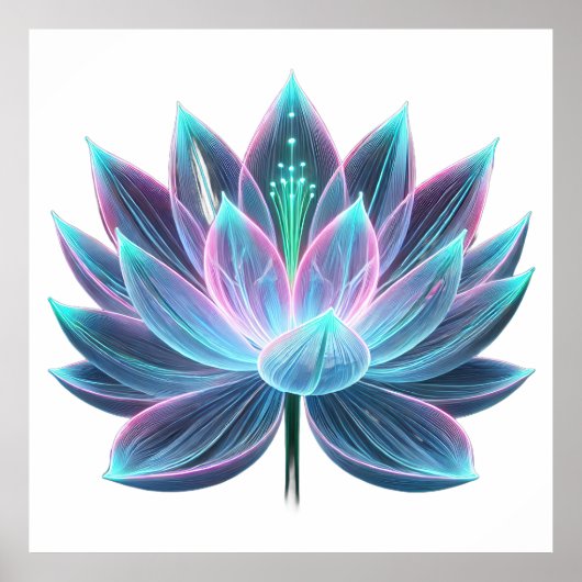 Lichtgevende Lotus Poster (Voorkant)