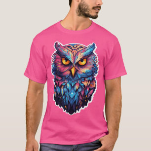 Lichtgevende Nocturne Holografische Uil Splendor 5 T-shirt