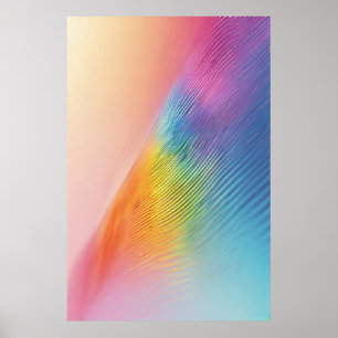 Lichtgevende regenboogstroom: een Abstracte pastel Poster