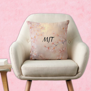 Lichtgevende Sakura Kersenbloesemtakken Monogram Kussen
