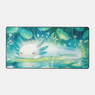 Lichtgevende Teal Axolotl Aquatische Droomvijver Bureaumat