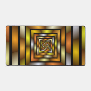 Lichtgevende Tunnel Kleurrijke Trippy Fractal Grap Bureaumat