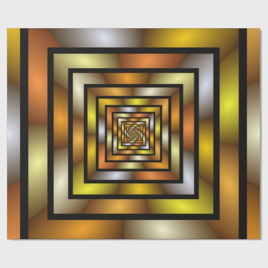 Lichtgevende Tunnel Kleurrijke Trippy Fractal Grap Cadeaupapier (Vlak)