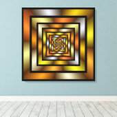 Lichtgevende Tunnel Kleurrijke Trippy Fractal Grap Canvas Afdruk (Insitu (Houten vloer))