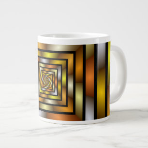 Lichtgevende Tunnel Kleurrijke Trippy Fractal Grap Extra Grote Beker