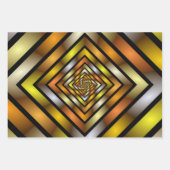 Lichtgevende Tunnel Kleurrijke Trippy Fractal Grap Inpakpapier Vel (Voorkant)